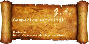 Gasparics Afrodité névjegykártya
